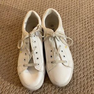 white sneakers